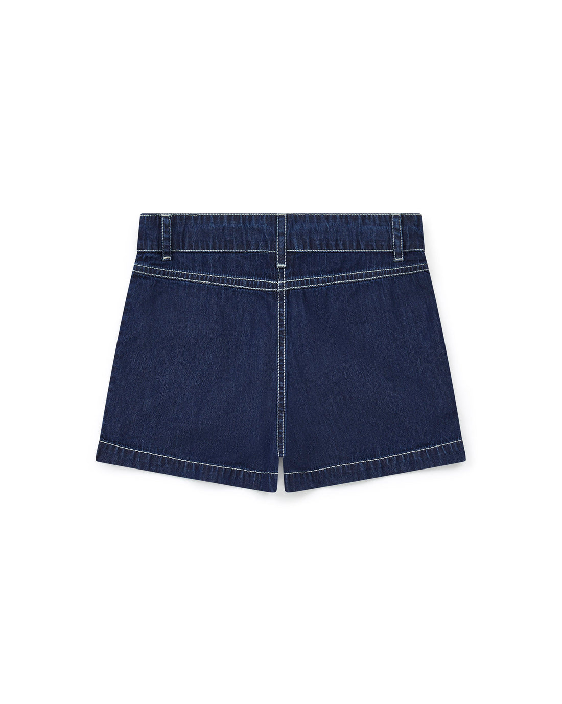 heart print denim short