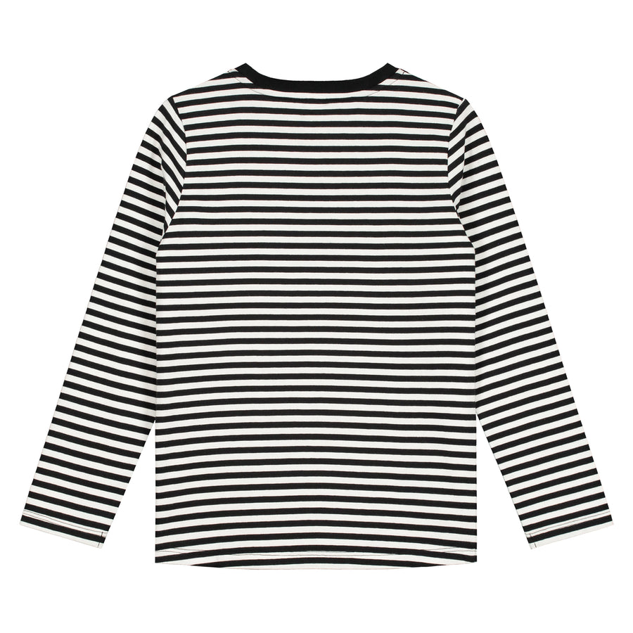 long sleeve tee nearly black off white