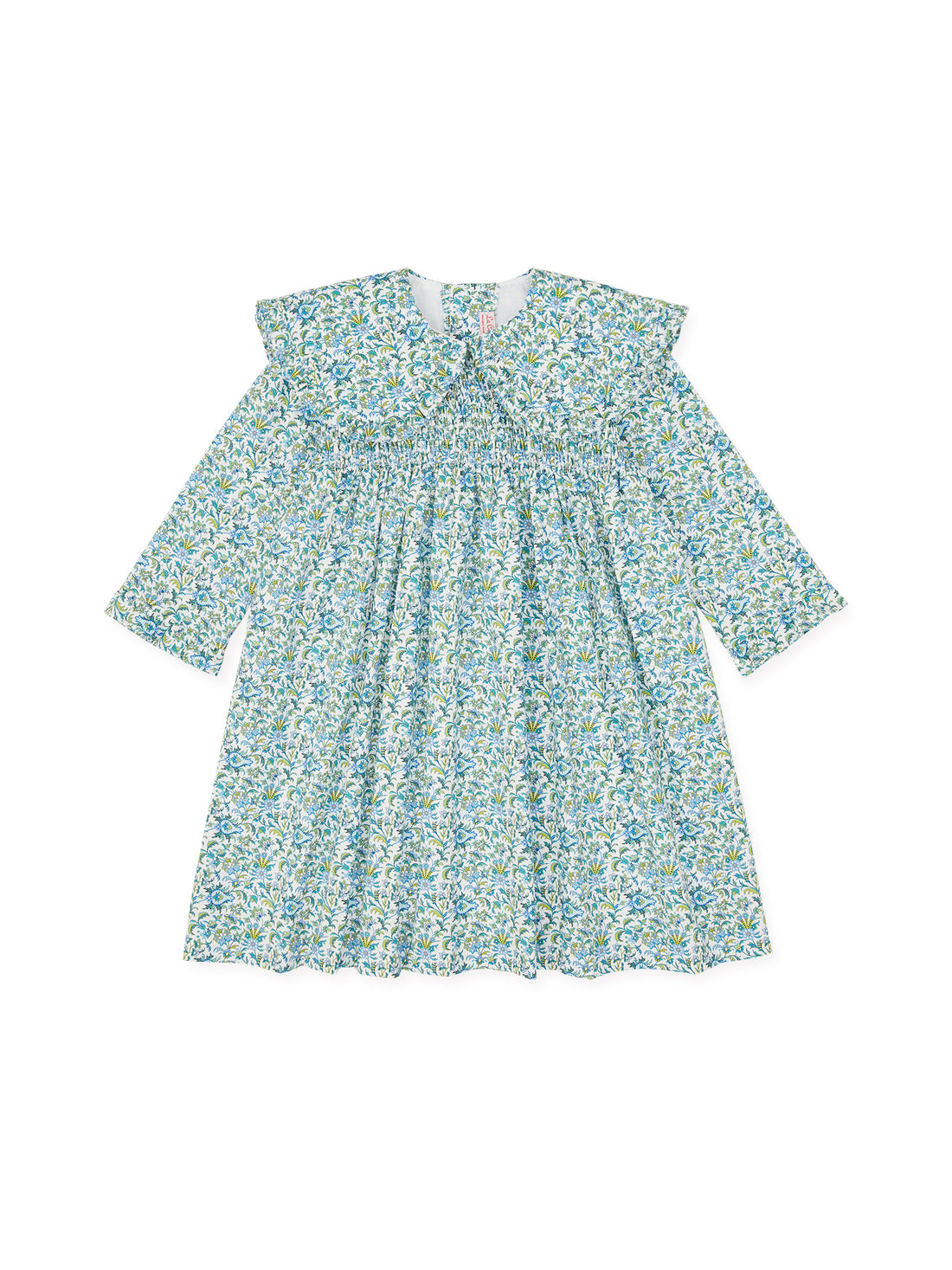 marta smock dress blue floral