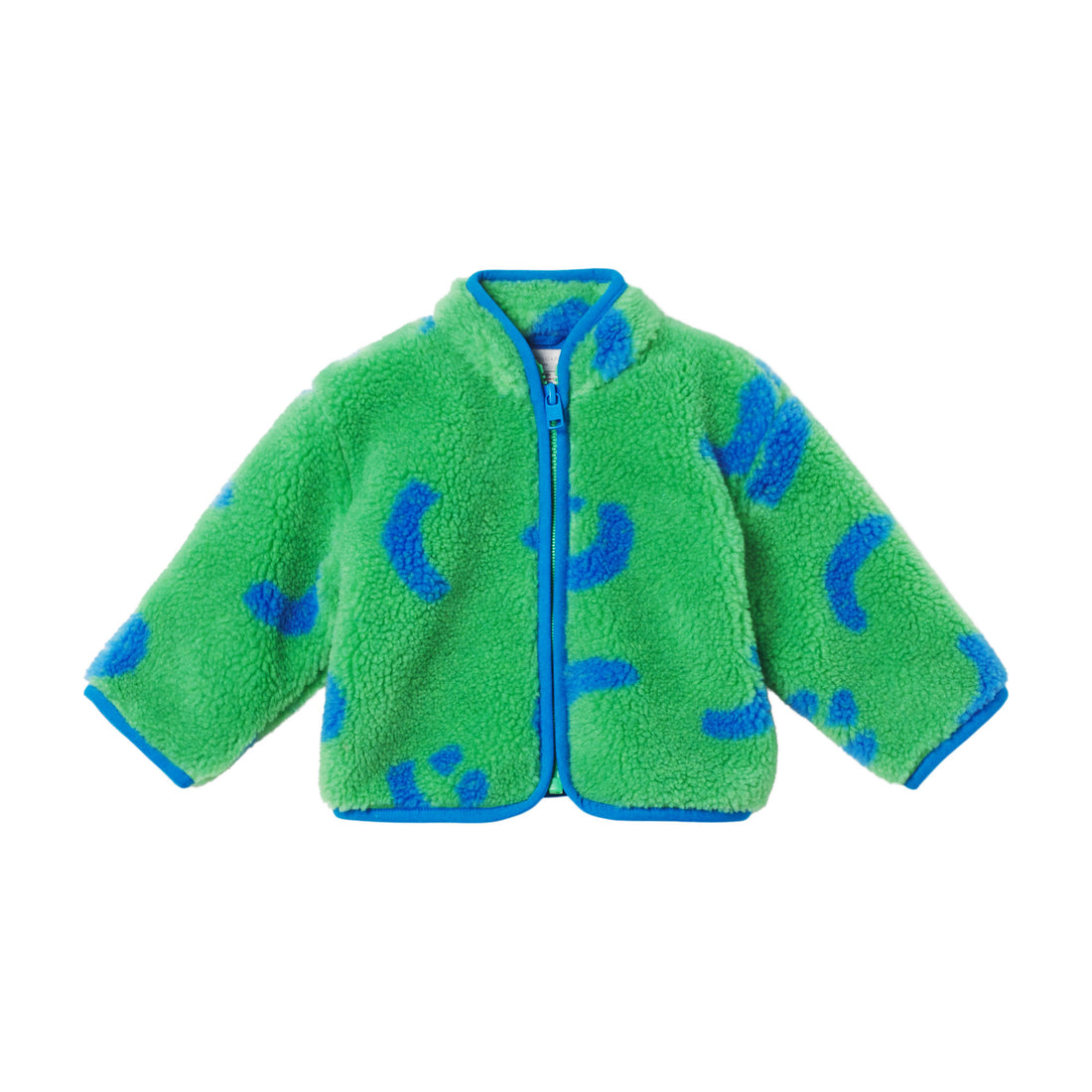 baby smiles teddy jacket green