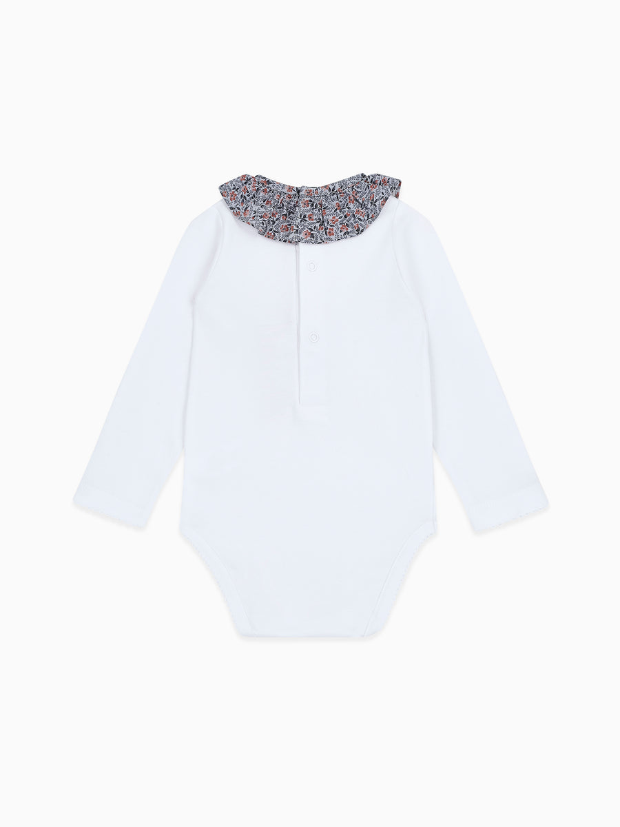 baby flor onesie blue
