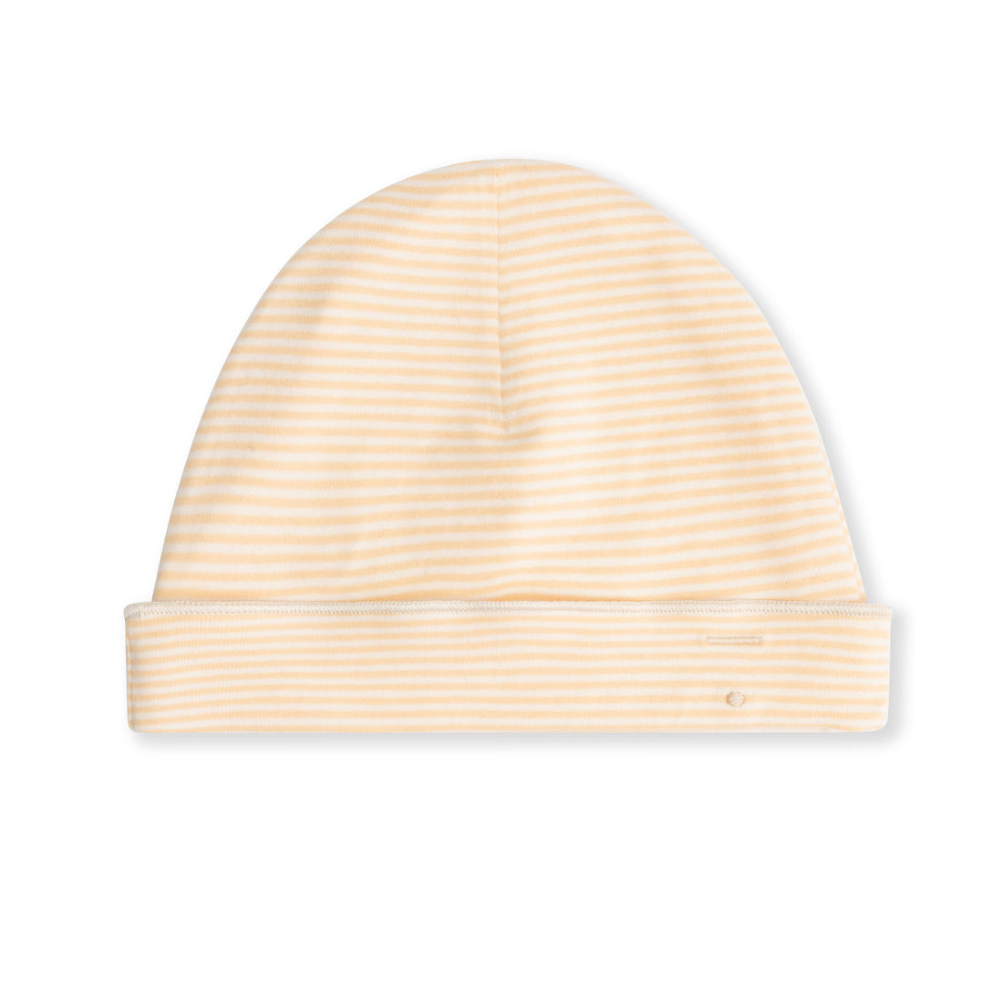 baby beanie stripe apricot cream