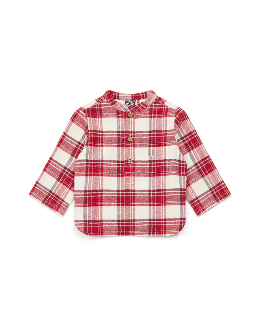 baby tunic carreau rouge