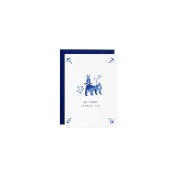 welcome little bear greeting card