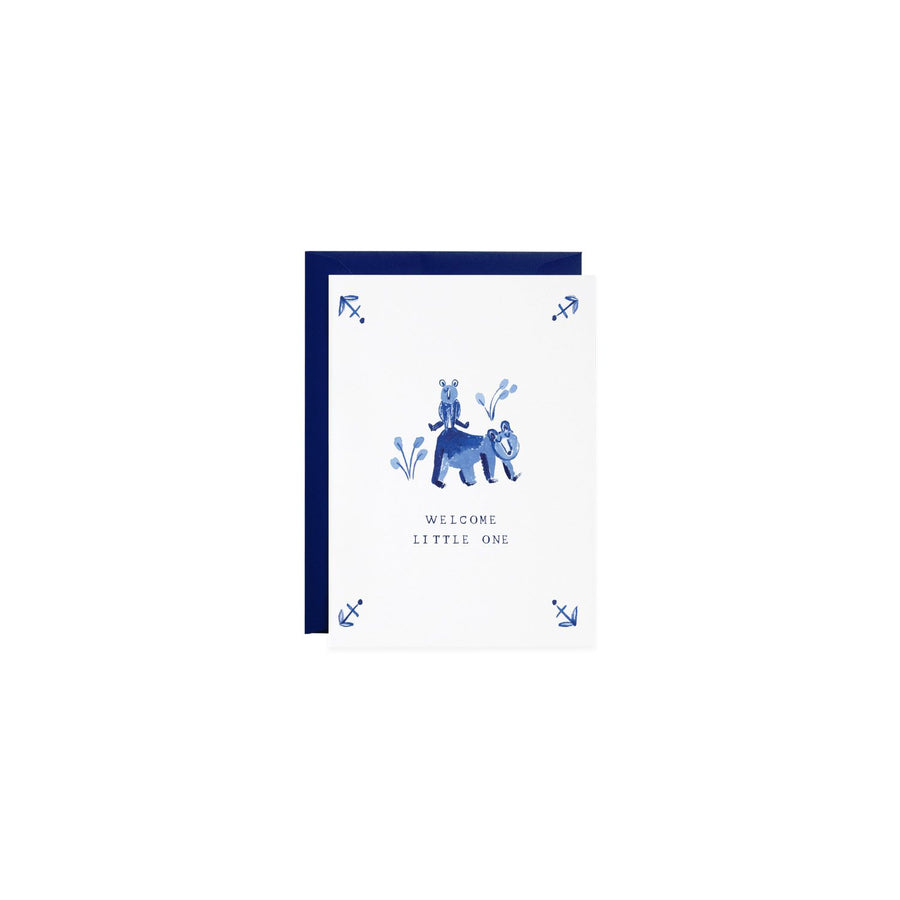 welcome little bear greeting card