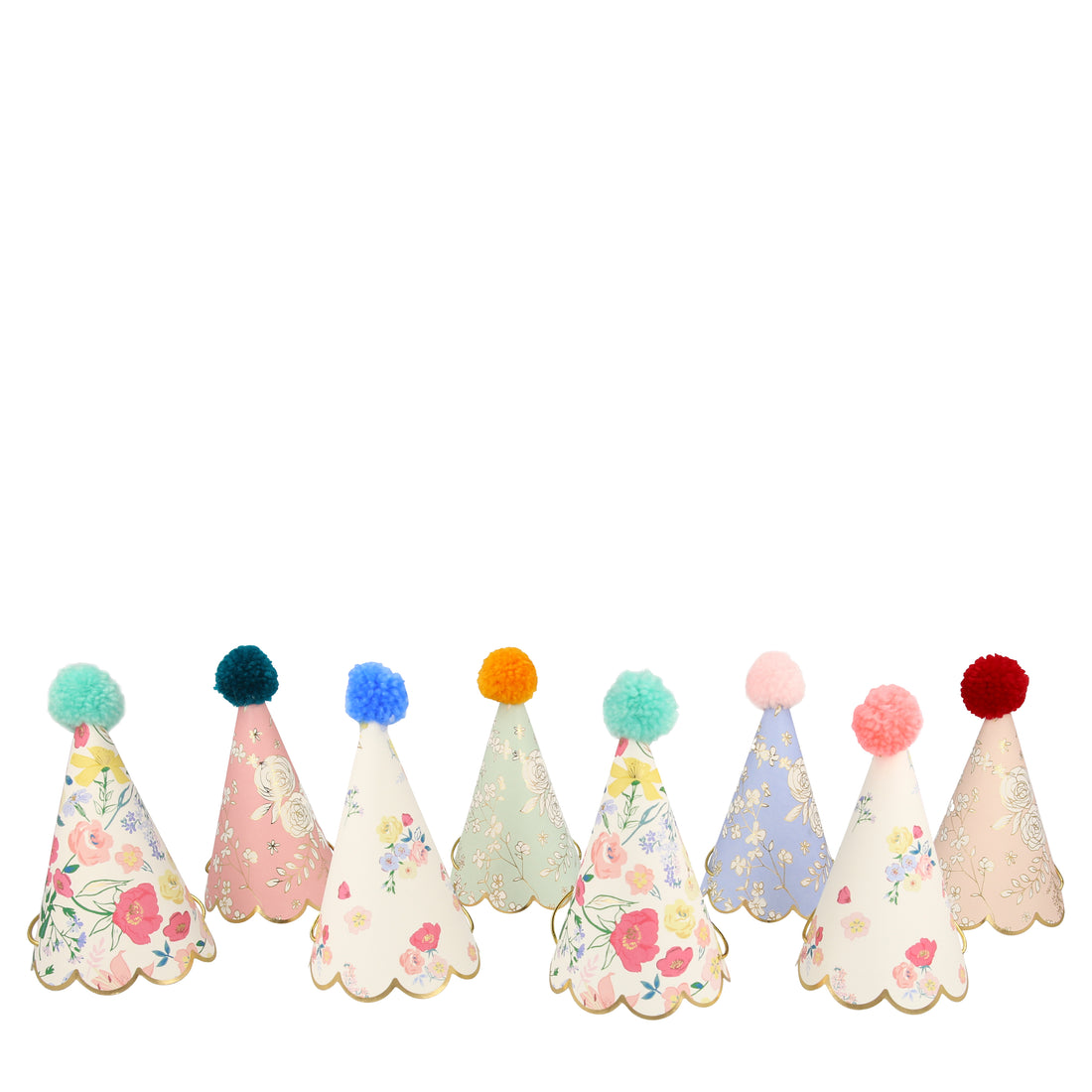 english garden party hats (8 pack)