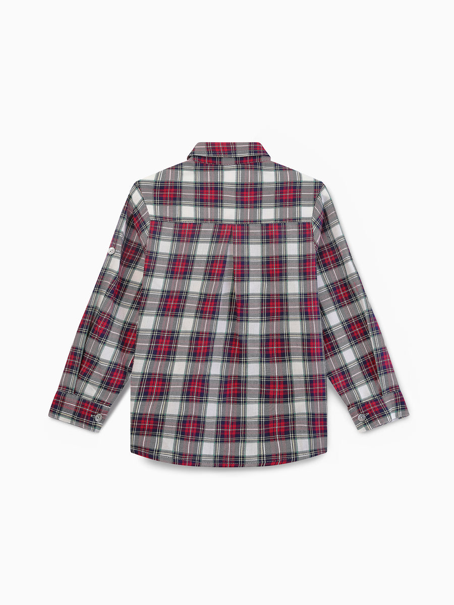 nico shirt ivory tartan