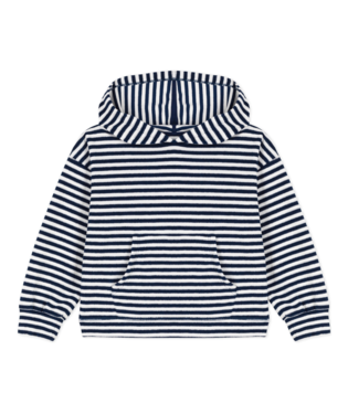 striped terry hoodie