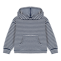 striped terry hoodie