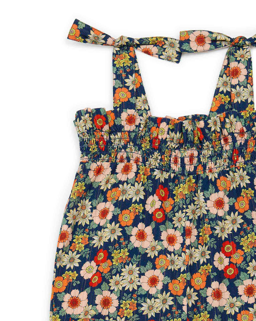romper fleur bleu