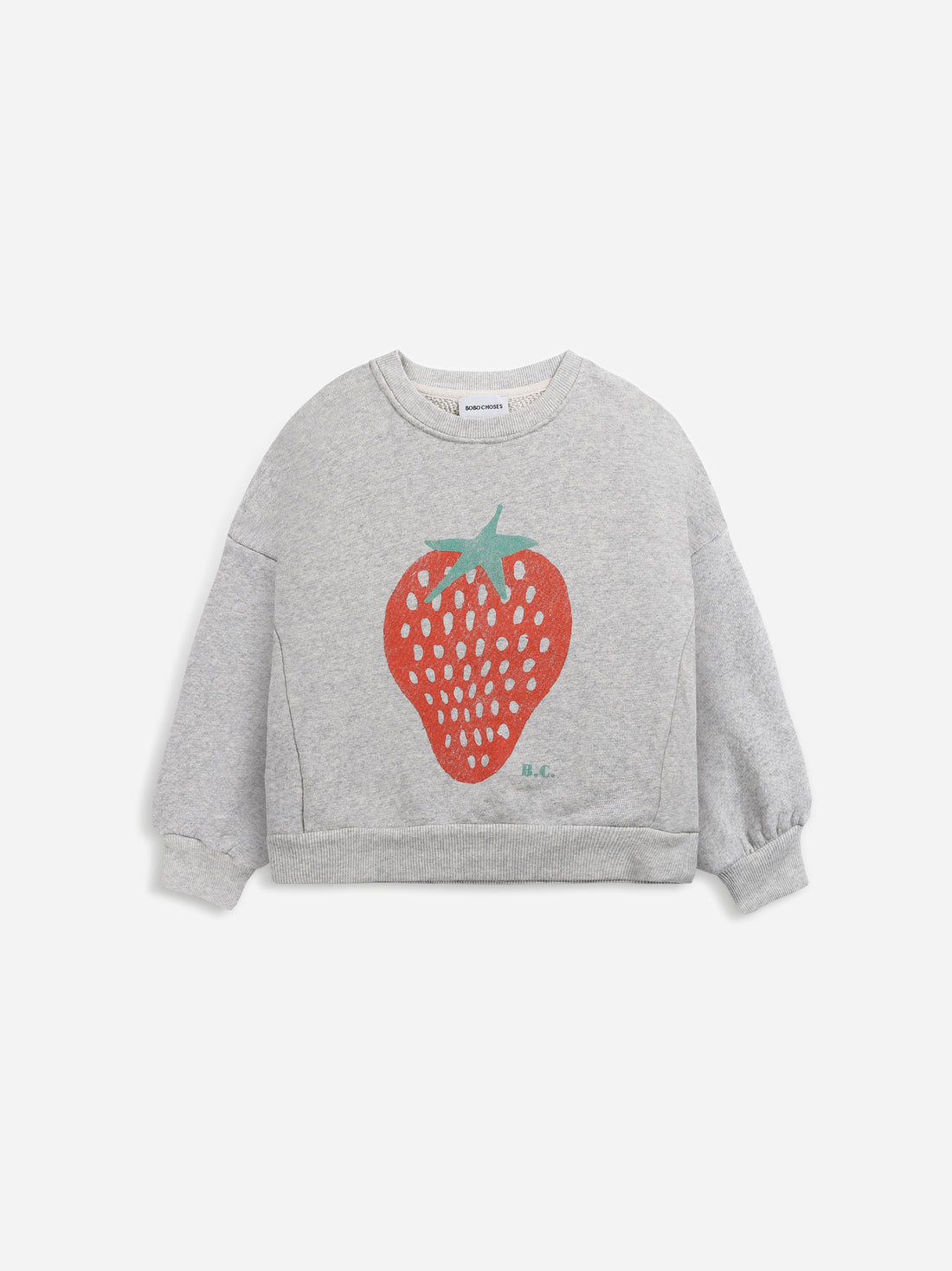 strawberry sweatshirt grey