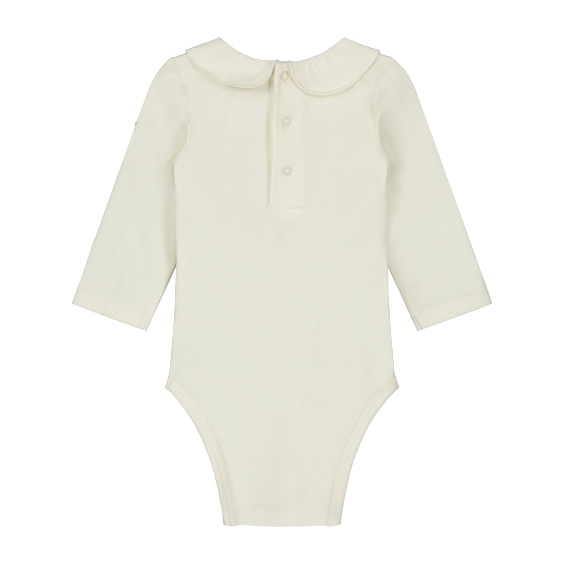 baby collar onesie cream