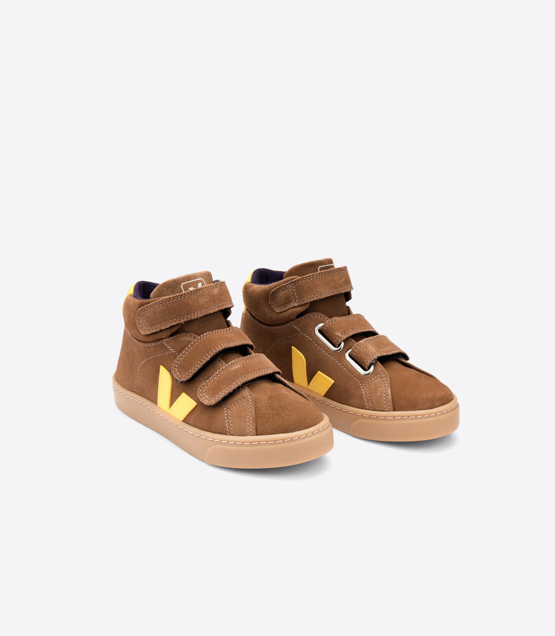 esplar mid suede velcro sneakers brown tonic