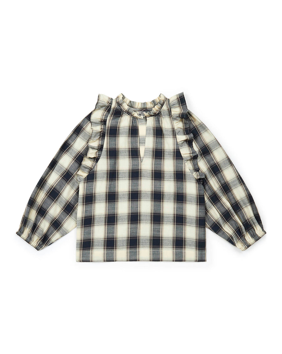 women's blouse carreau creme