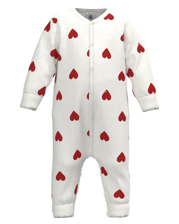 baby heart print romper