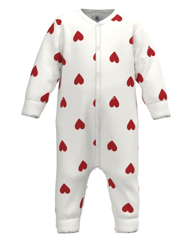 baby heart print romper