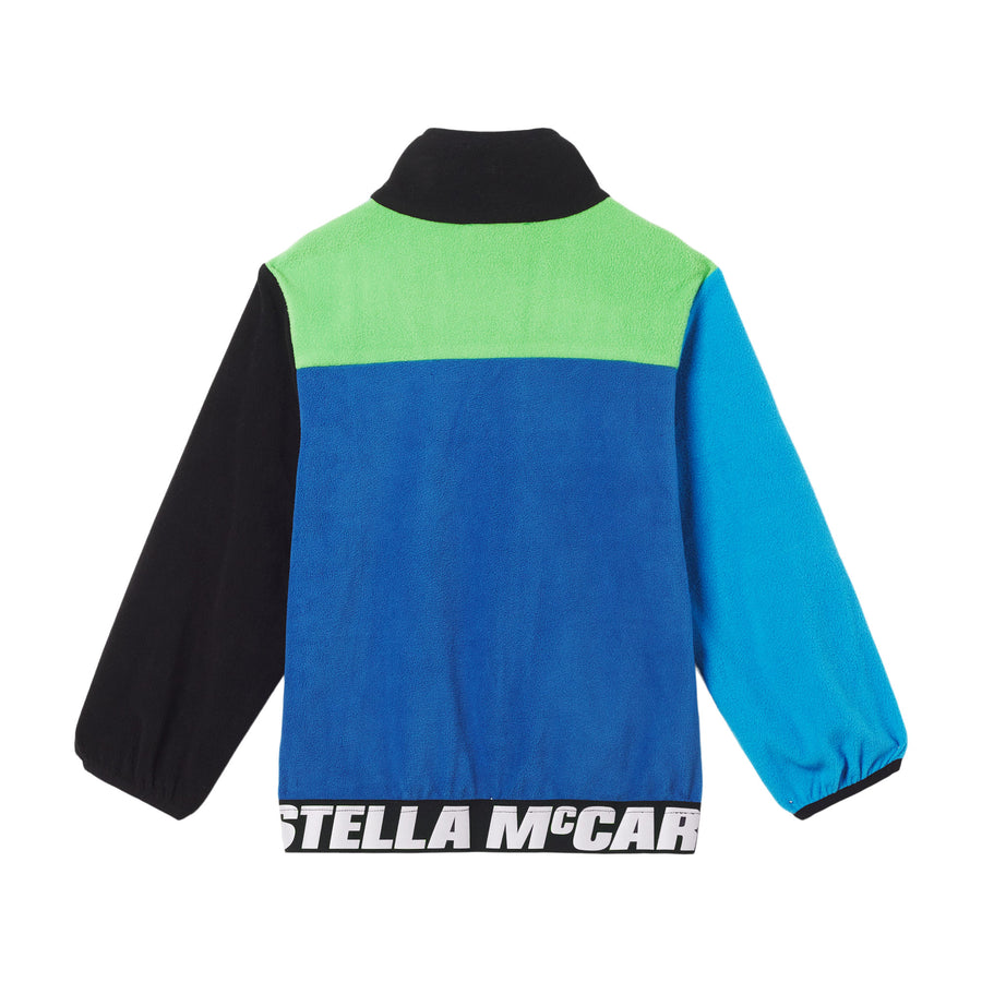 color block zip up multi