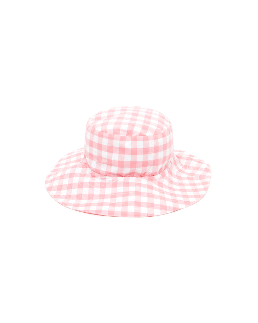 sun hat rose vichy