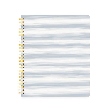 blue painted stripe spiral notebook