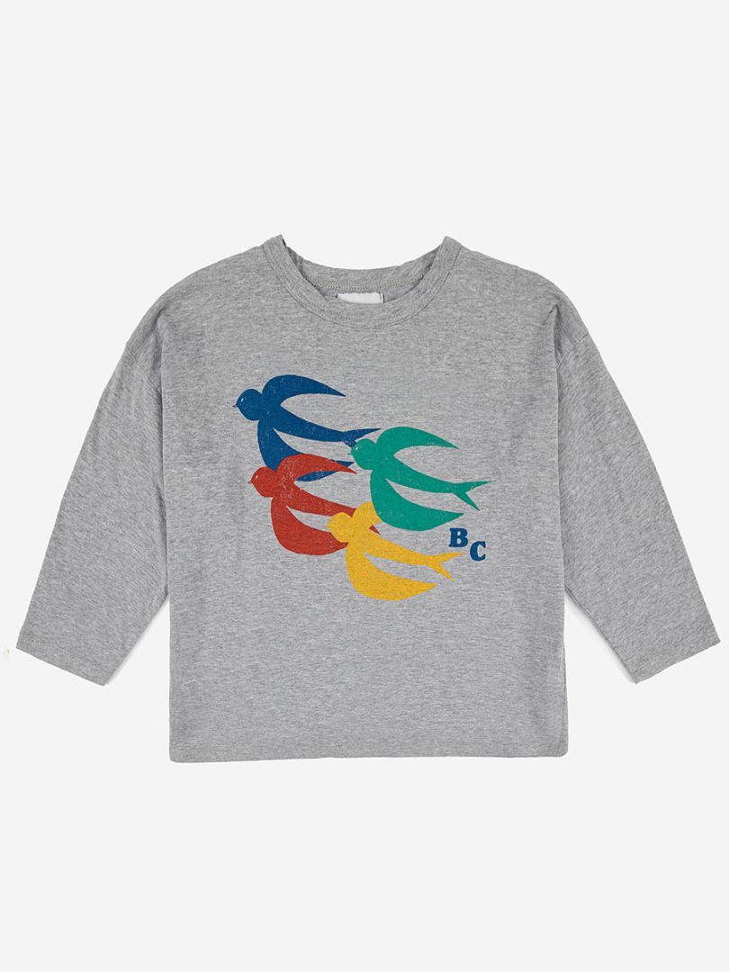 baby flying birds ls tee