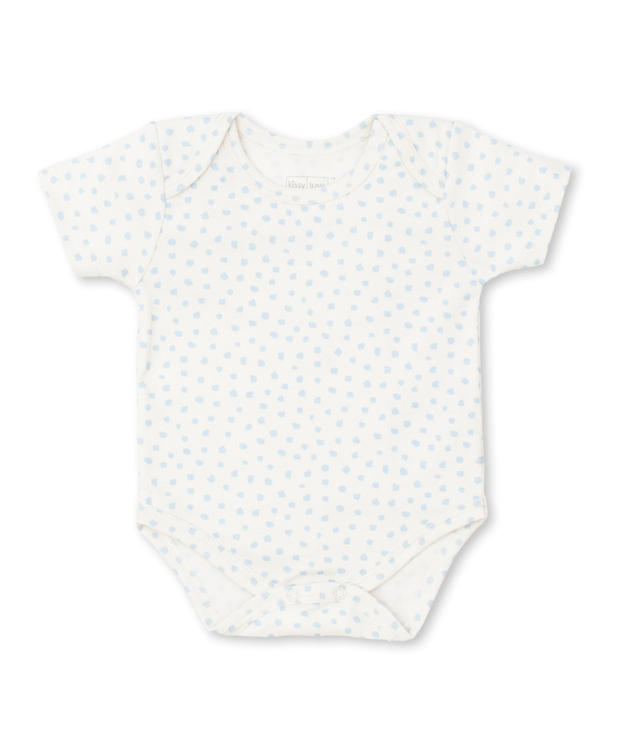 baby short sleeve bodysuit blue dot