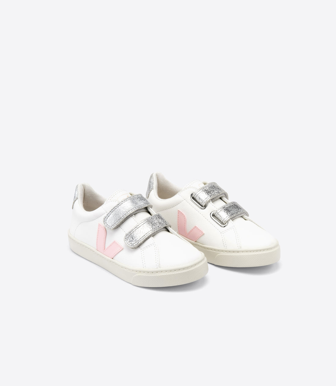 esplar velcro sneaker petal silver