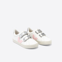 esplar velcro sneaker petal silver
