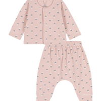 floral cardigan & pant set