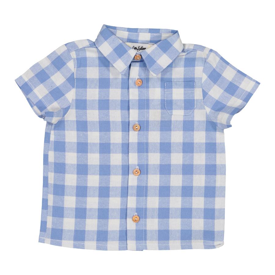 baby marcel shirt blue gingham