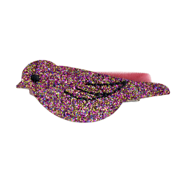 bird alligator clip pink