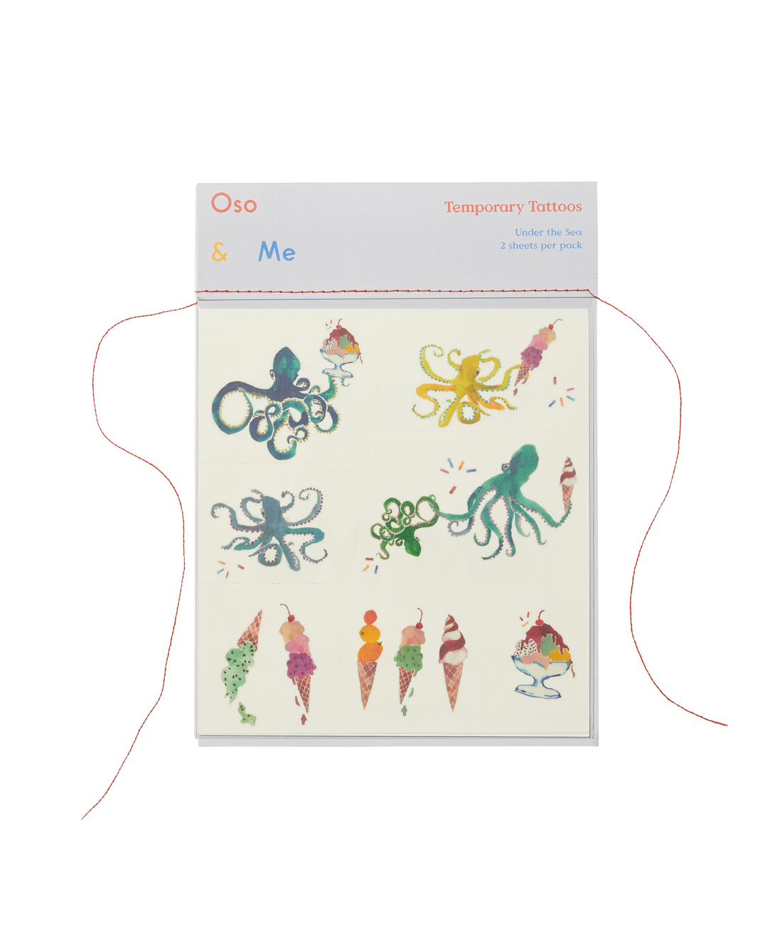 under the sea temporary tattoo set