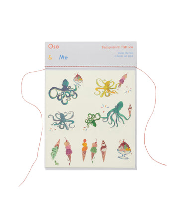 under the sea temporary tattoo set