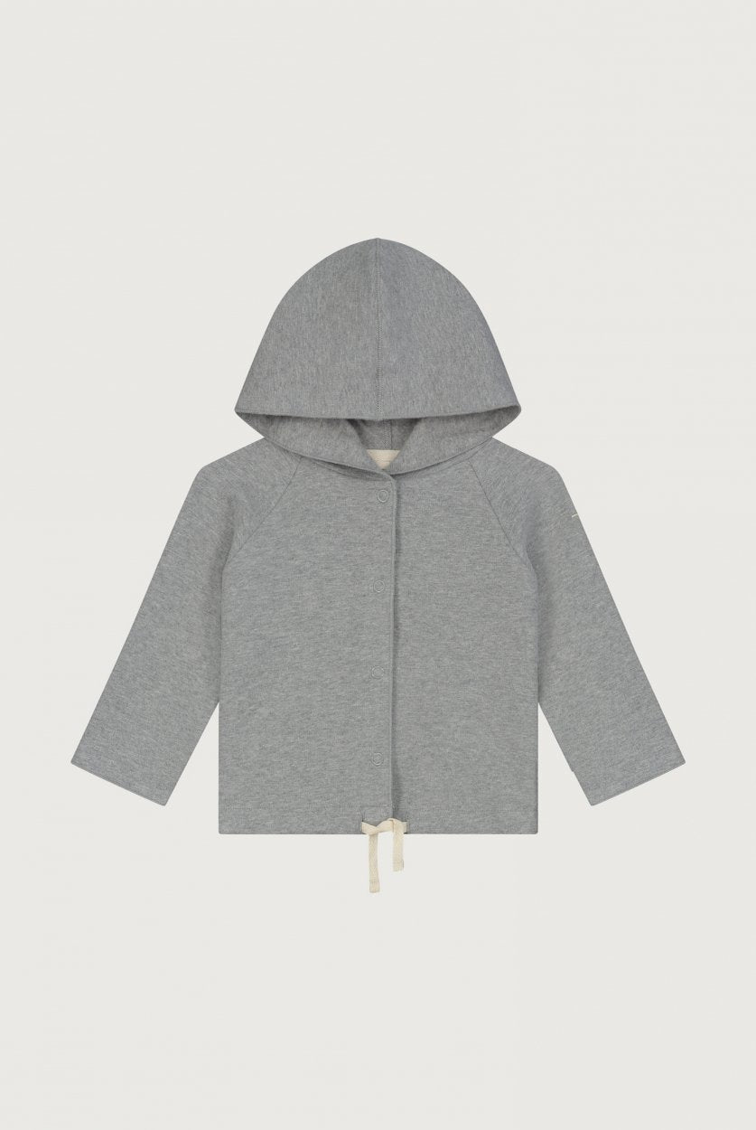 baby hooded cardigan grey melange