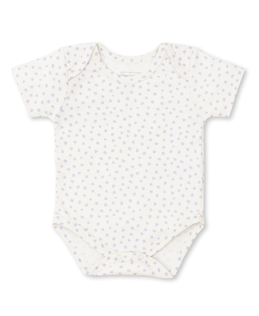 baby short sleeve bodysuit lilac dot