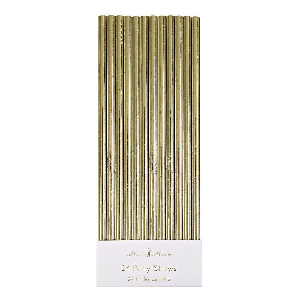 gold foil straws