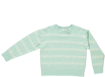 site jacquard jumper aqua