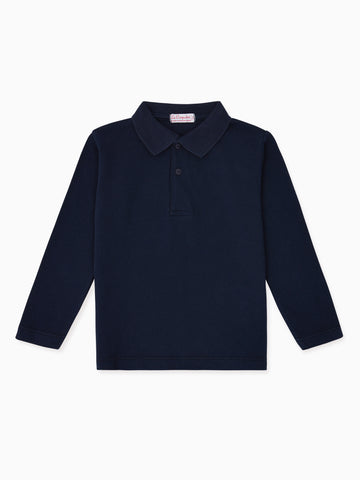 baby braulio ls polo shirt navy