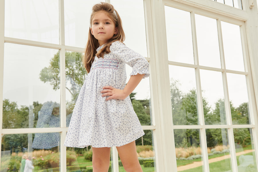 girls azulina smock dress