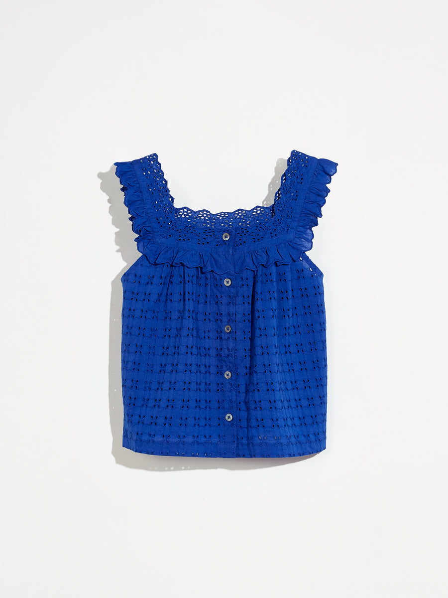 girls hoppers tank top blue