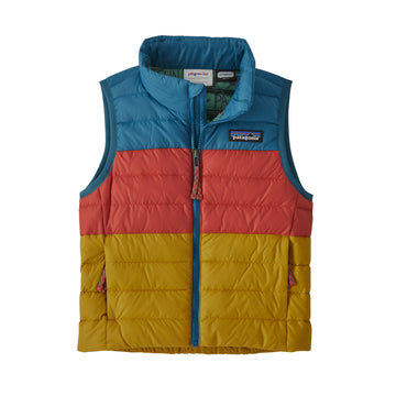 baby down vest wavy blue
