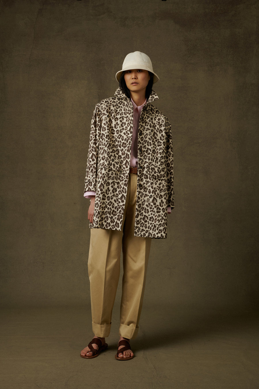 women's privat coat leopard