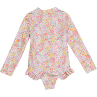 girls rashguard pink floral