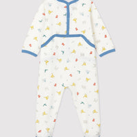 tintin back snap animal print footie