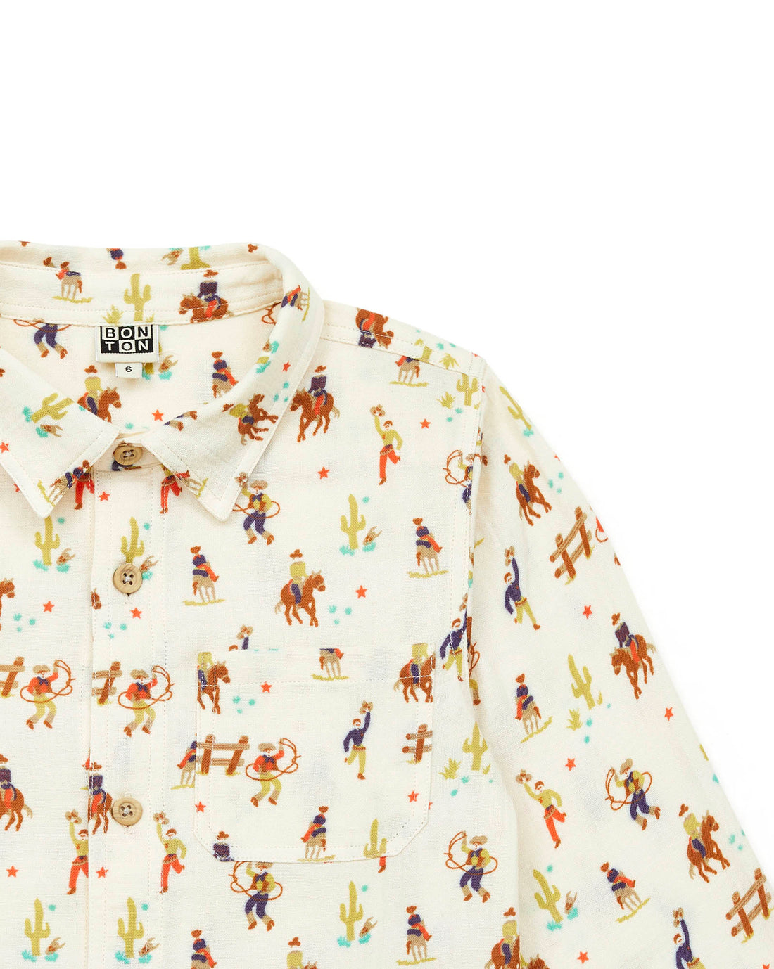 boys panama print shirt