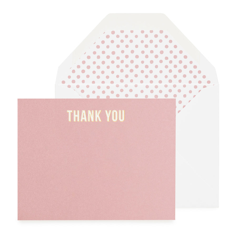 rose thank you note set