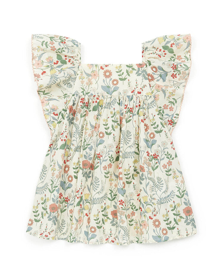 flutter sleeve top liberty multi