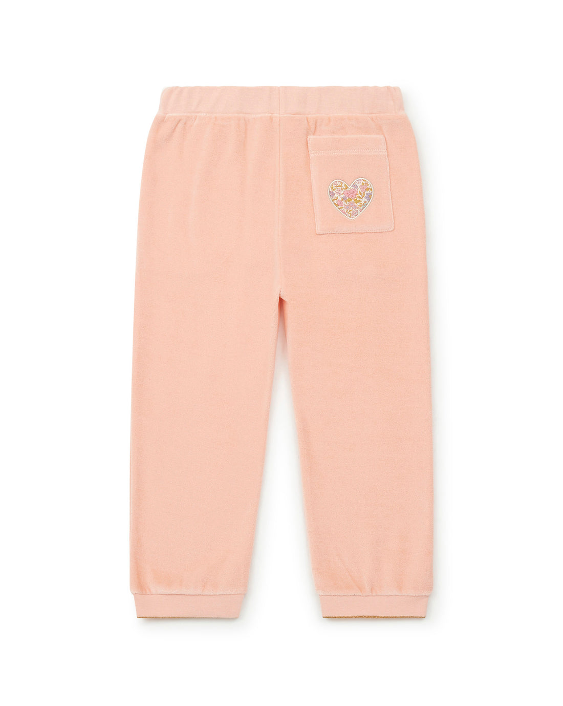 girls velvet logo pant