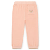 girls velvet logo pant