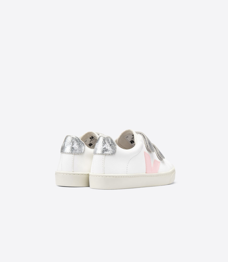 esplar velcro sneaker petal silver