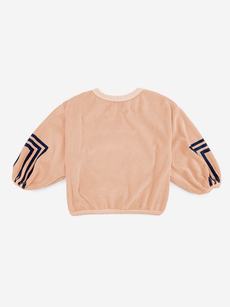 baby corner stripes sweatshirt peach